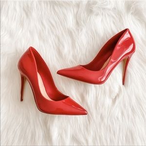 [aldo] stessy red patent pumps